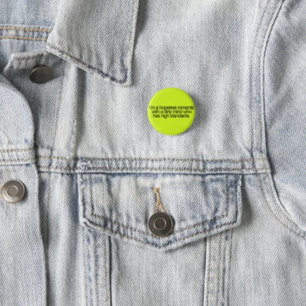 Hopeless Romantic Button - Picture 2 of 3